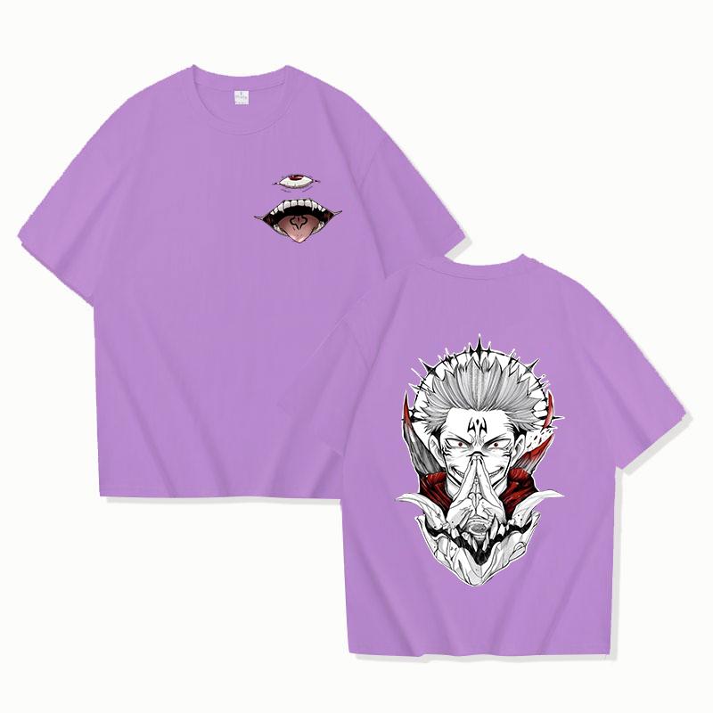 Fashion Ryomen Sukuna Print T Shirt Anime Hip Hop Short Sleeve Men Women Summer Cool Casual Outdoor T Shirts Tops
