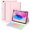 IPad Pro 11-inch Bluetooth Keyboard Case With Pen Slot Silicone Cover Smart Sleep Function RGB Backlit 10th Gen