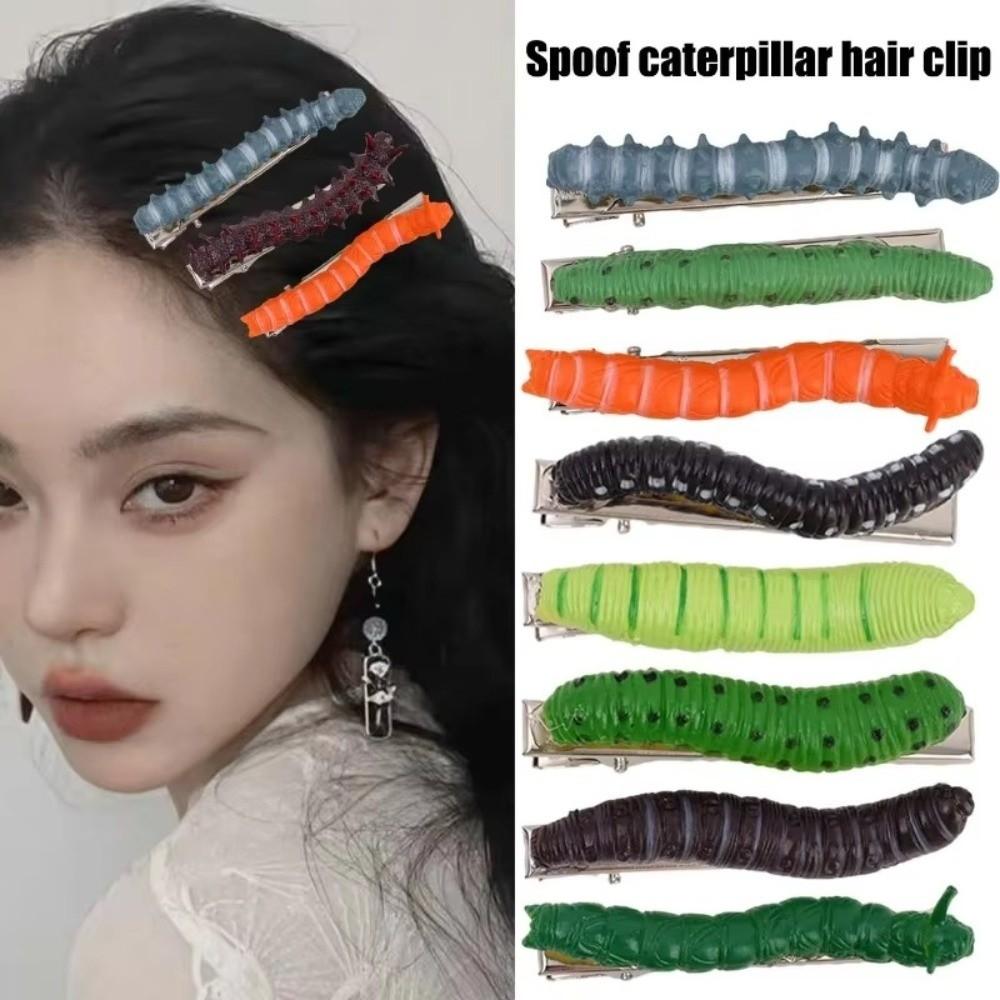 6/12Pcs Realistic Crawl Insect Hairpins Prank Halloween Hair Claw Durable Girl Scary Headwear Kids
