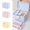With Handle Emergency Box Double Layer Medicine Chest Health Kit Medicine Case Household Nursing