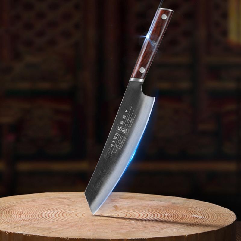 8 Inch Kiritsuke Knife Chef Cleaver Meat Slicing Vegetables Professional Kitchen Knives Wood Handle Handmade Forged Messer