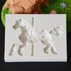 DIY Fondant Moulds Chocolate Mould Candy Molds Carousel Shape Baking Gadget Silicone Material Kitchen Baking Accessories