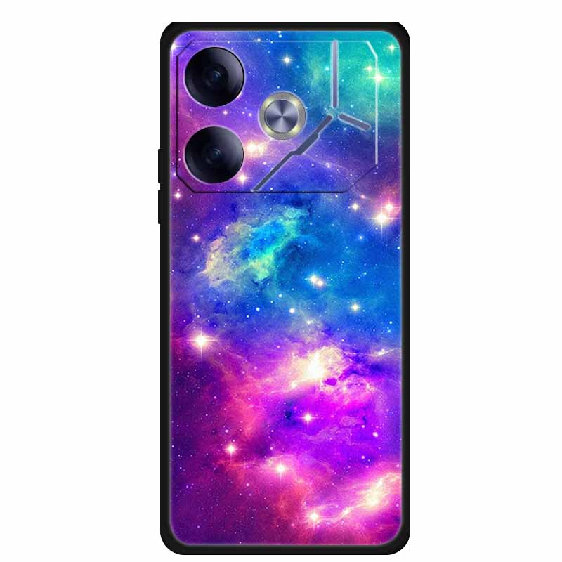 Чехол для телефона Tecno Pova 6 Задняя крышка Ударопрочный Черный Силикон Мягкий Funda для Tecno Pova 6 Чехол Pova6 6.78" Capas Coque