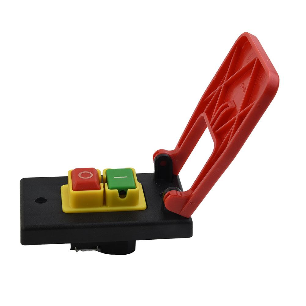 Electromagnetic Pushbutton Switch 5Pin 240V AC KJD17BD 16 3 with Stop Cover for Lathe Saw and Garden Machinery