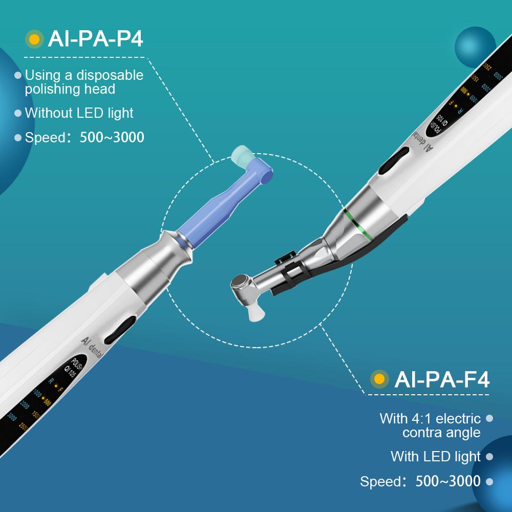 Портативное стоматологическое оборудование AI-PA-F4 4:1 перезаряжаемый угловой эндомотор со светодиодом для стоматолога