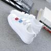 Autumn Summer Women Velcro White Shoes Flat-bottomed Student Buckle Breathable Sneakers