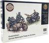 Master Box 1/35 Немецкие мотоциклисты (4 Фигурки, 1 Коляска) Пластиковый набор для сборки с фототравлением (MB35F48)