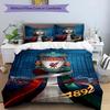 3pcs Duvet Cover Set (1*Duvet Cover + 2*Pillowcase, Without Core), Liverpool Football Club Print Bedding Set, Bedroom Decor, All‑Season, Birthday Gift