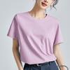 Mercerized Cotton T-shirt Women's High-quality New Loose and Thin Outer Wear Round Neck Liquid Ammonia Short-sleeved T-shirt Bottoming Shirt
