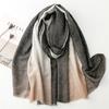 Autumn And Winter Cotton And Hemp Texture Scarf, Gold Plated Shape Mud Dot Gradient Silk Scarf, Warm Shawl For Women