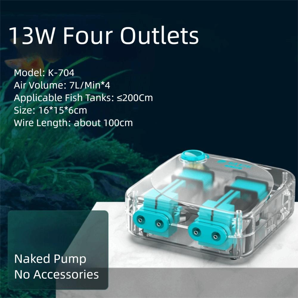 Ultra Silent Aquarium Air Pump Low Noise Silent Operation Automatic Mute Aerator Pump High Power Adjustable