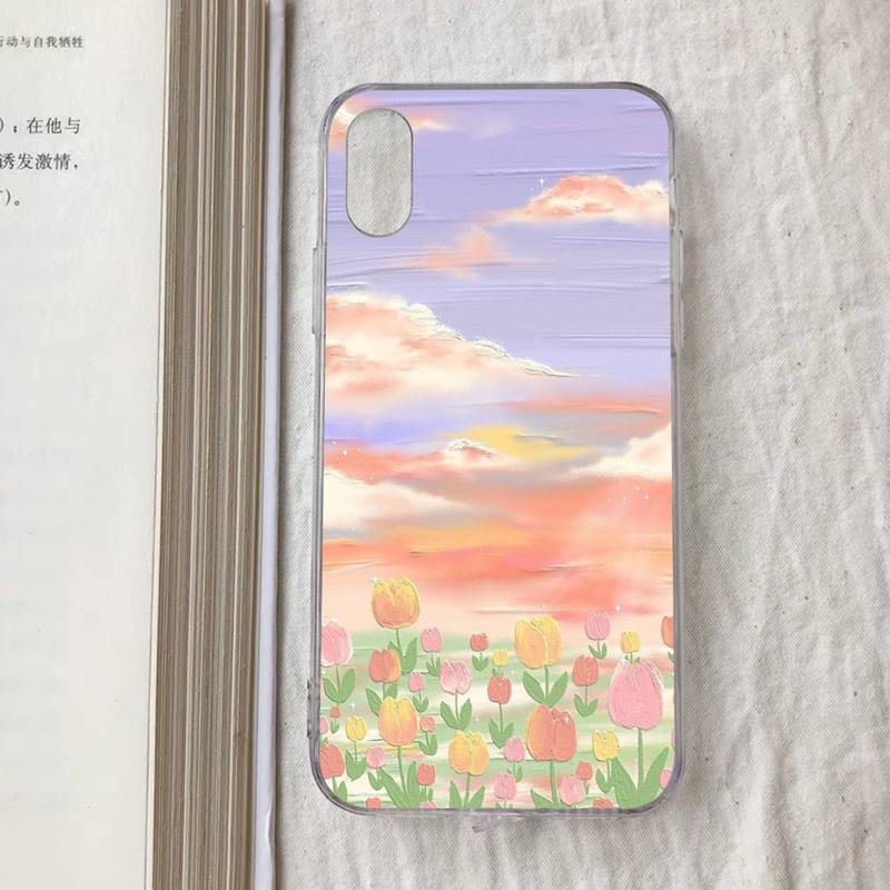 Tulip flower Phone Case for iPhone 11 12 13 Mini Pro Max 8 7 6 6S Plus X 5 S SE 2020 XR XS 10 case