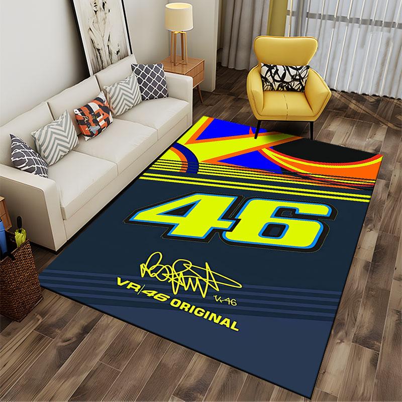 Racing Design VR46 Carpet suitable as a non-slip mat for the living room or bedroom sofa
