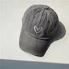Модные спортивные бейсболки на открытом воздухе в корейском стиле, кепка Snapback с вышивкой в ​​виде сердца и сердечек, повседневная модная хлопковая шапка из стираной ткани