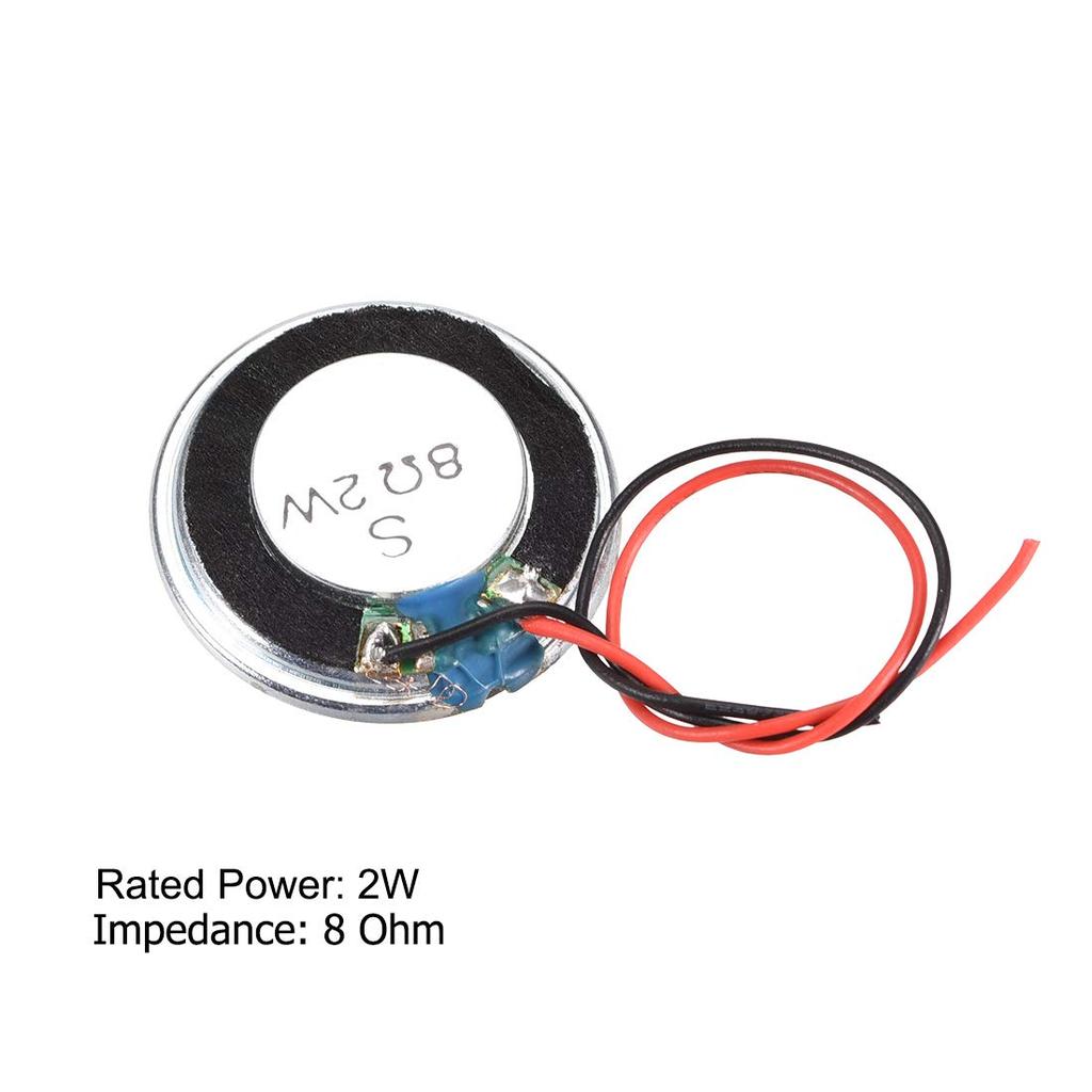 Uxcell Stereo Speaker Magnetic Speaker Laptop Speaker 2W 8 Ohm 28mm Diameter Pack of 2 Built-in