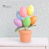 Пасхальное яйцо бонсай красочные имитация пасхального яйца растение в горшке DIY пенопластовые яйца кролика для украшения дома вечерние
