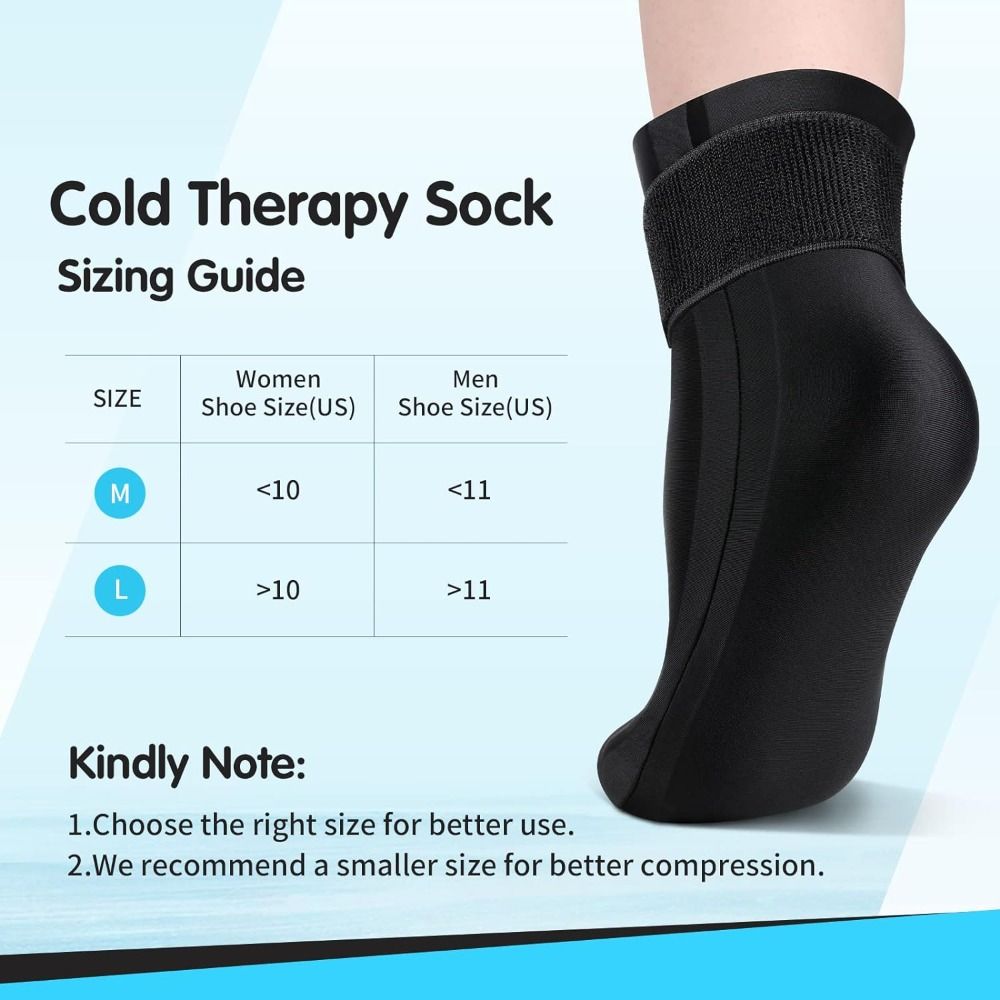Reusable Hot Cold Compress Socks for Plantar Fasciiti Cooling Socks Gel Cold Therapy Sock Sports