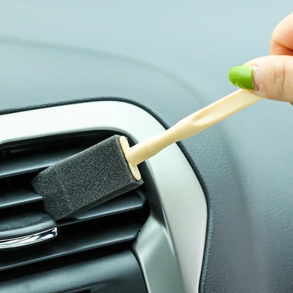 Car Air Outlet Useful Things for Kitchen Sponge Cleaning Brush Bathroom Supplies Interior Detail Cloth Goods Auto Accessories