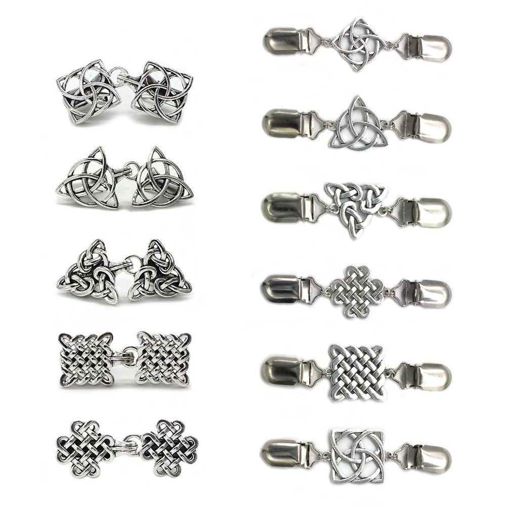 Vintage Style Cardigan Clip Silver Color Sweater Blouse Pin New Design Shawl Brooch