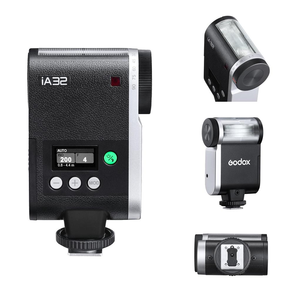 GODOX iA32 Camera Flash 5 Level Adjustable Mini Flash Mode Auto/Manual