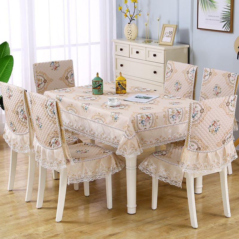 Luxury High-quality Modem Table Chair Cover Seat Cover Protective Cover Seat Skirt Stool Cover Home Decoration Dustproof Cloth Mat