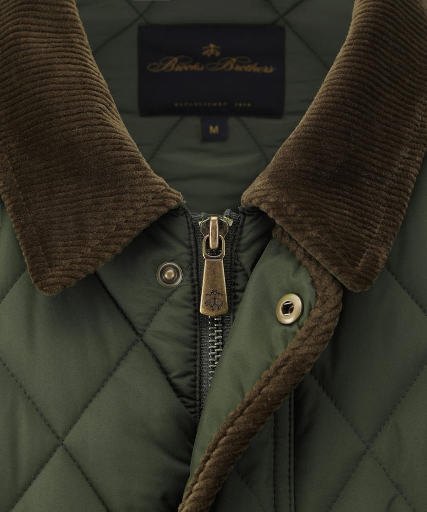 Brooks Brothers Quilted Jumper (Olive) (Bbopmbf402)