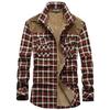 Men Harajuku Color Block Plaid Shirt Mens Streetwear Thick Shirts Long Sleeve Male Vintage Korean Fashions Brand Men Clothes