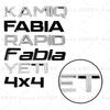 JBIW9 Car 3D Metal Decor Sticker For Skoda Octavia Fabia Rapid 4x4 Kodiaq Superb Letter Logo Rear Trunk Fender Accessories