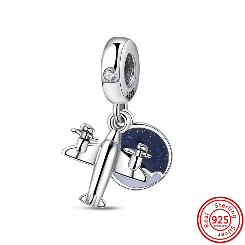 92 Стиль 925 Серебряная Звезда Луна Солнце Снежинка Растение Перо Сердце Тонкие Бусины Паве Подходит Оригинальные Подвески Браслет DIY Ювелирные Изделия