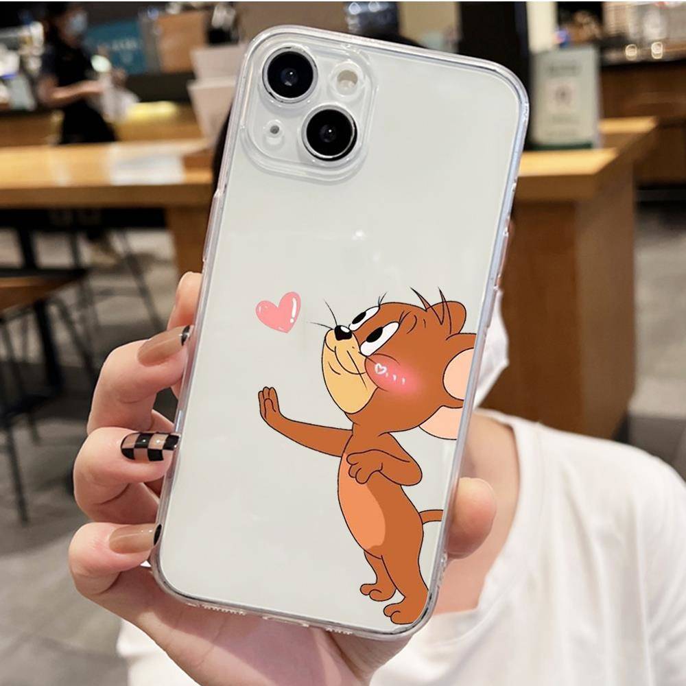 Чехол S-4 Tom and Jerry для iPhone 11 12 13 14 15 16 Pro Max Redmi A3 9A 9C 10A 10C 13C Note 9 11 Samsung S24 S21 S20 Ultra Plus A04S A05S