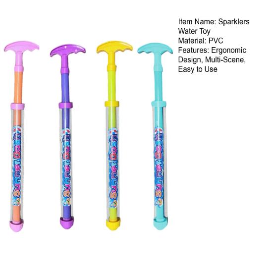 4Pcs Sparklers Water Toy Romantic Splash Toy with Sparkling Spray Pump-Action Porous Water Outlet Toy for Pool Parties Battles Proposals