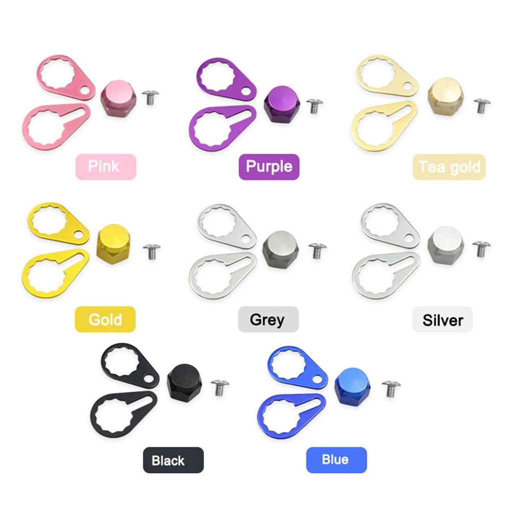 Комплект фиксирующих пластин для ручки рыболовной катушки, колпачки для винтов и гаек, фиксирующая пластина из алюминиевого сплава, крышка подшипника