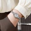 Женские браслетные часы со стразами на ремешке, кварцевые наручные часы, женские часы в подарок, часы с круглым циферблатом