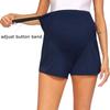 Solid Color Maternity Support Shorts - Comfortable Home and Sportswear