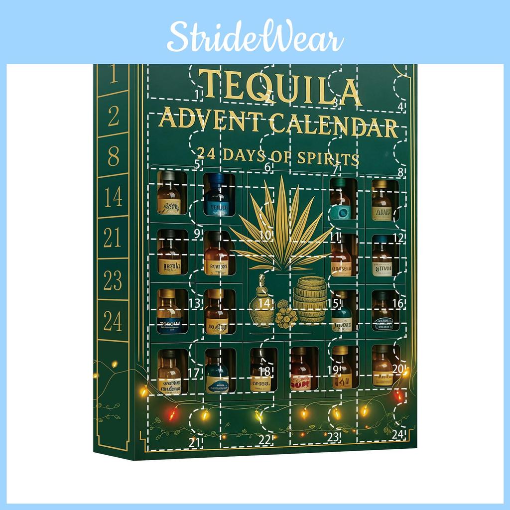 Бутылка текилы Рождественский адвент-календарь с акриловыми плоскими украшениями для обмена подарками на праздник