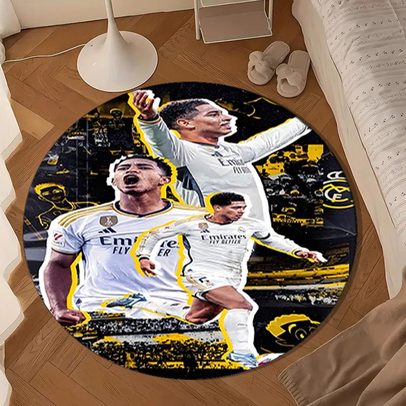 1PC Victory Jude Celebration Round Rug for Livingroom,Bedroom, Palyroom, Chair Rug, Area rug, Circle Carpet, Large Size Fan Christmas gift