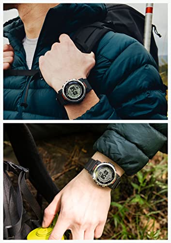 Мужские наручные часы Casio Pro Trek Climber Line с радиосинхронизацией и питанием от солнечной энергии, изготовлены из биопластика, модель PRW-35-1AJF, цвет черный.
