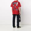 Off-White Картина маслом со стрелкой и принтом Свободная футболка Мужские топы Красный OMAA038S201850042088