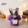 Halloween Desk Organizer Cute Witch Pen Holder, Resin Organizer, Makeup Brush Study Room Decor Cartoon Stationery Storage Container for Office School