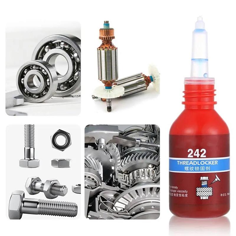 10 мл фиксатор резьбы 242 синий клей для винтов фиксатор резьбы анаэробный клей против ослабления средней прочности для резьбы M6-M20