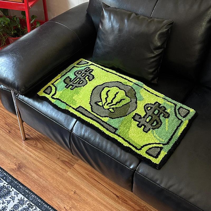 Coin Pattern Carpet, Spongebob, Imitation Cashmere Carpet, 40x60cm/50x80cm