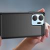 Hurtel Carbon Fiber Silicone Case for Honor Play 40 Plus / Honor X7a - Flexible Black Cover