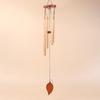 1Pc 6 Tubes Aluminum Pipe Wind Chimes With Hook And Wooden Leaf Hanging Tag Balcony Corridor Decoration Birthday Gift