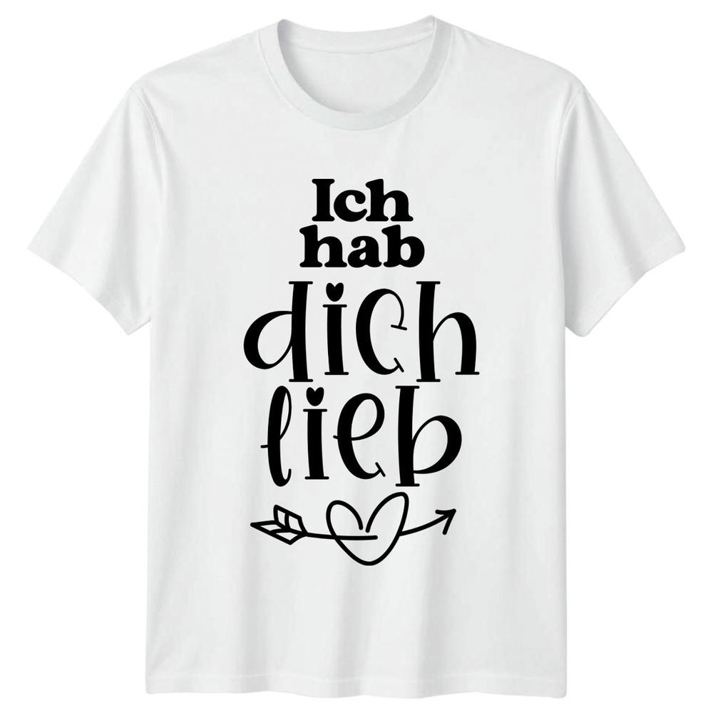 Ich Hab Dich Lieb Unisexs TShirt GerUnisex Love Valentines Day Gift For Her