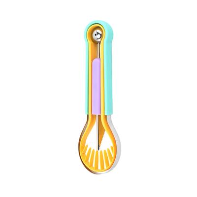 1 шт. 3 в 1 Фруктовый шар-копатель, мякоть, открытый арбузный шар-копатель, ложка, мякоть фруктов, инструмент для резки, нож для удаления фруктов