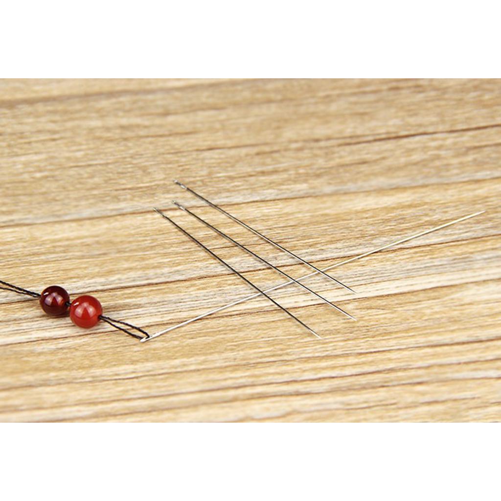 30Pcs Beading Needles, Seed Beads Needles Embroidery Big Eye Collapsible Set for Jewelry Making