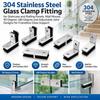 Satin Finish Glass Clamp Clip Stainless Steel Stainless Steel Glass Clamp  For Handrail