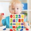 Thickened Letter-board Alphanumeric Matching Children's Wooden Hand-grabbed Board Puzzle
