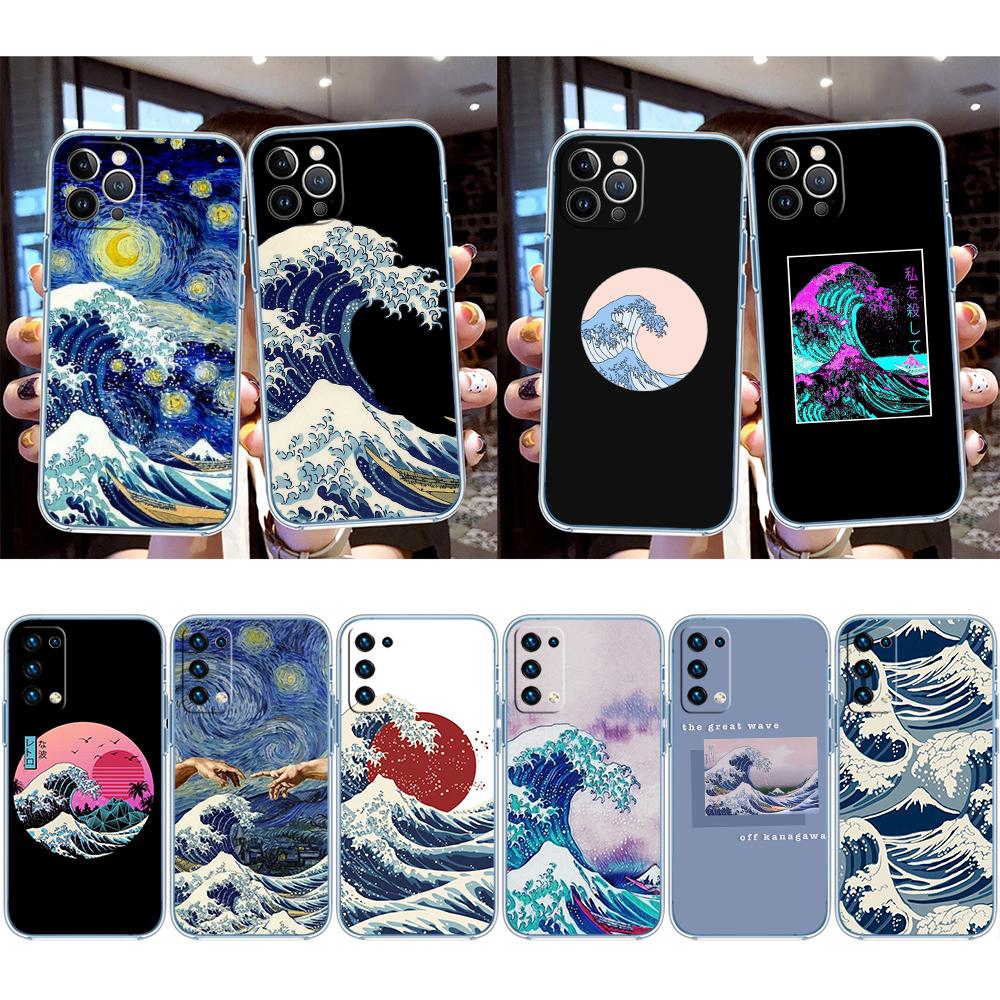 UP32 Great Wave off Kanagawa Case for Motorola E13 E15 E20 E22 E22I E22S E30 E32 E40 E7 E7I G Plus Power Play Stylus G22 G14