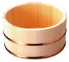 Yamako Washbasin Hinoki Bathtub (Copper Hoop/Round Type)